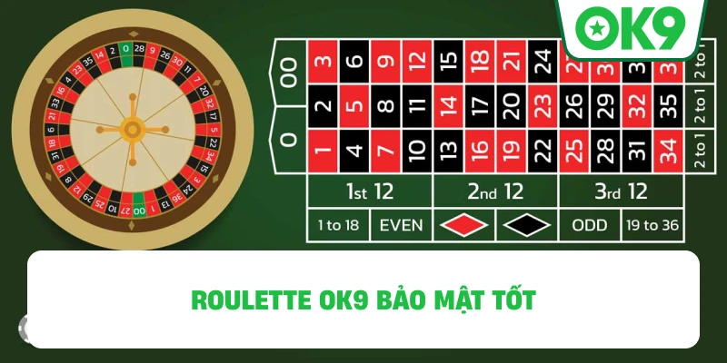 Roulette OK9 bảo mật tốt